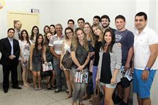 Fomandos da Unisul Pedra Branca participam de reunião com o SIMESC
