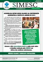Assembleia define novos valores da contribuição associativa a partir de janeiro de 2013