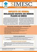 Imposto de Renda: declaração gratuita aos médicos filiados ao SIMESC - Faltam 15 dias! 