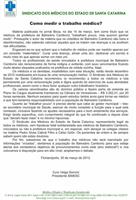 Carta aberta à população de Balneário Camboriú: Como medir o trabalho médico?