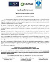 Apelo ao Governador: entidades divulgam nota ao governador catarinense