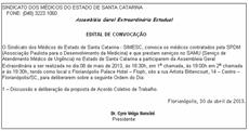 Médicos do SAMU: assembleia geral extraordinária estadual dia 8 de maio