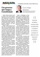 Artigo: Um governo que rasga a Constituição