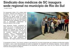Associação dos Jornais do Interior de SC destaque inauguração da sede de Rio do Sul
