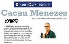 Cacau Menezes: médicos mobilizados quarta-feira