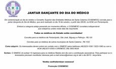 Jantar dançante do Dia do Médico