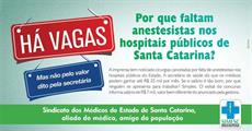 Falta de anestesiologistas é assunto do Informe SIMESC edição nº 20