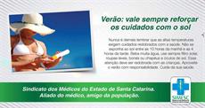 Informe SIMESC alerta para os cuidados com o sol