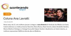 Ana Lavratti destaca médicas que integram nova diretoria do SIMESC 