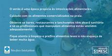 Intoxicação alimentar: um dos riscos da temporada de verão!