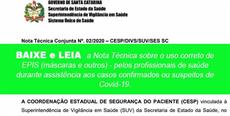 NOTA EXPLICA A FORMA CORRETA DE USO DE EPI’s