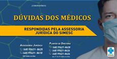 CORONAVÍRUS: ASSESSORIA JURÍDICA DO SIMESC ESCLARE DÚVIDAS DOS MÉDICOS