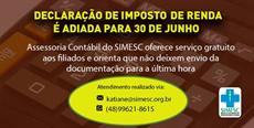 Declaração de imposto de renda é adiada para de 30 de junho