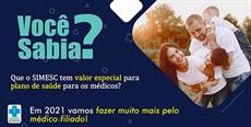 Você sabia que o SIMESC tem valor especial para plano de saúde para os médicos? 