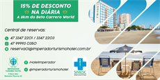 15% de desconto em hospedagem à beira mar em Balneário Piçarras 