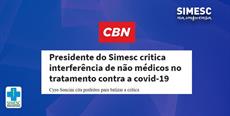 Presidente do SIMESC concede entrevista à CBN Diário sobre autonomia do médico