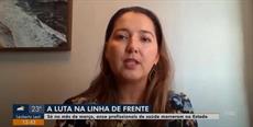 A luta na linha de frente: diretora do SIMESC participa de matéria na NSC TV