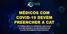 Médicos com Covid-19 devem preencher a CAT