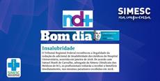 Ação do SIMESC é destaque no jornal Notícias do Dia