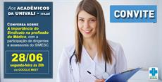 SIMESC convida formandos da Univali Itajaí para conversa on-line