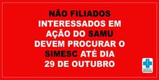 Não filiados interessados em ação do SAMU devem procurar o SIMESC 