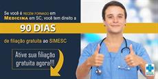 Recém formado tem 90 dias de filiação ao SIMESC