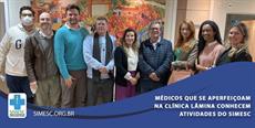 Médicos que se aperfeiçoam na Clínica Lâmina conhecem atividades do SIMESC