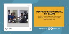 Presidente do SIMESC comenta sobre decreto de emergência em Saúde à NDTV