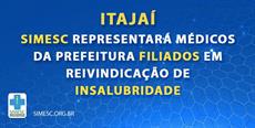 Itajaí: SIMESC representará médicos da prefeitura filiados em ação de reivindicação de insalubridade