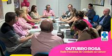 Rede Feminina de Combate ao Câncer participa de reunião da Diretoria Executiva do SIMESC