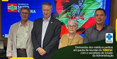 SIMESC trata de demandas dos médicos peritos com o secretário de Estado da Administração