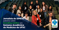 Jornalista do SIMESC palestra sobre branding médico em Semana Acadêmica de Medicina da UFSC 