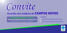 Atenção médicos de Campos Novos: reunião com SIMESC dia 24 de maio