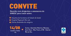 SIMESC convida médicos para reunião em Rio do Sul