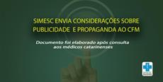 SIMESC envia considerações sobre Publicidade e Propaganda ao CFM
