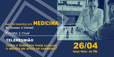 SIMESC convida formandos de medicina para Telereunião em 26/04