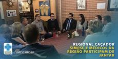 Regional Caçador: SIMESC e médicos da região participam de jantar 