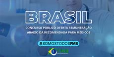 BRASIL: Concurso Público oferta remuneração abaixo da recomendada para médicos