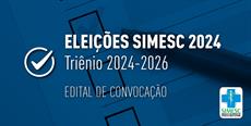 SIMESC divulga Edital de Convocação Eleitoral
