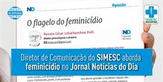 Diretor de Comunicação do SIMESC aborda feminicídio no Jornal Notícias do Dia